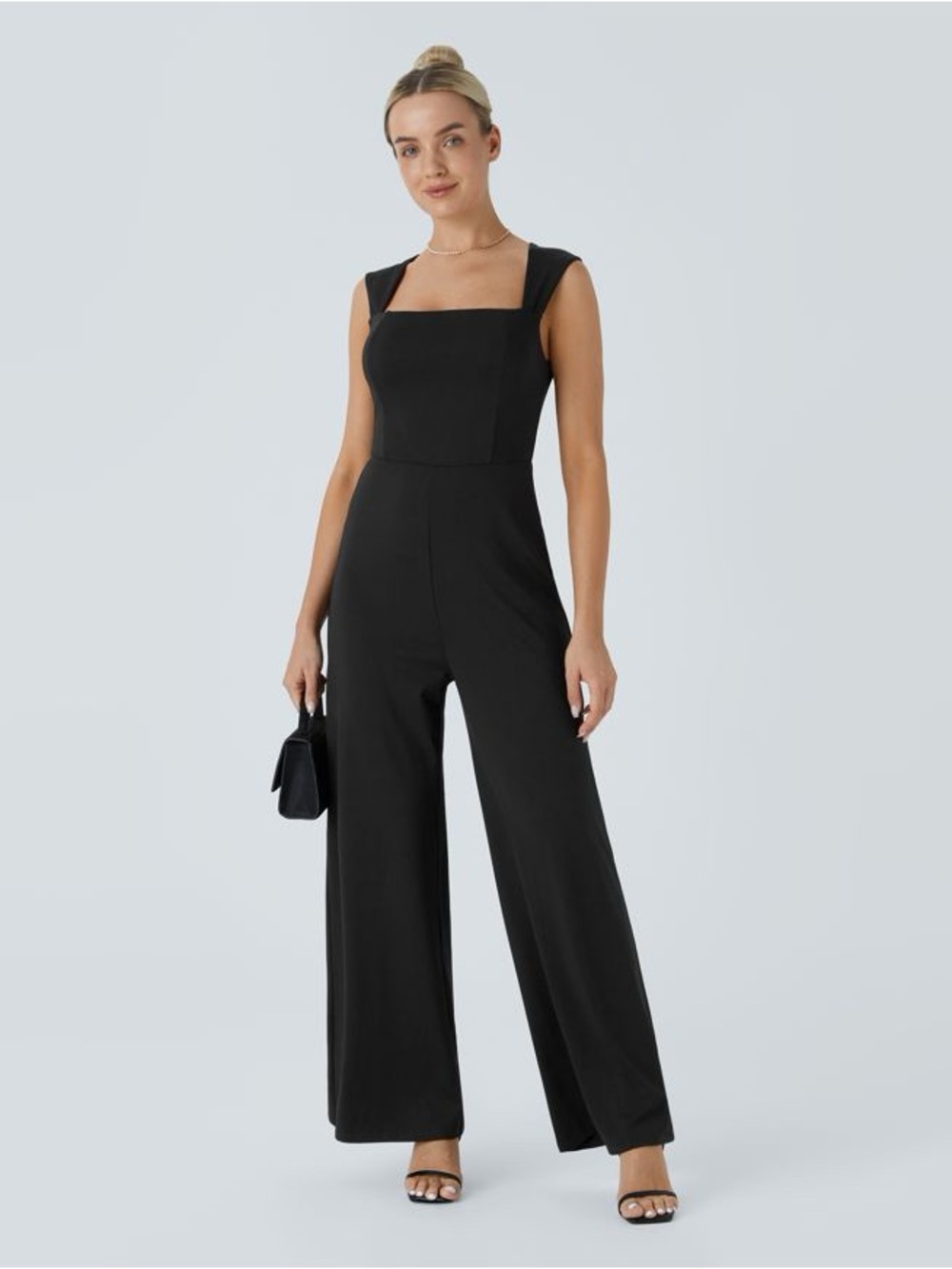 Halara Square Neck Sleeveless Jumpsuit Womens Size Small